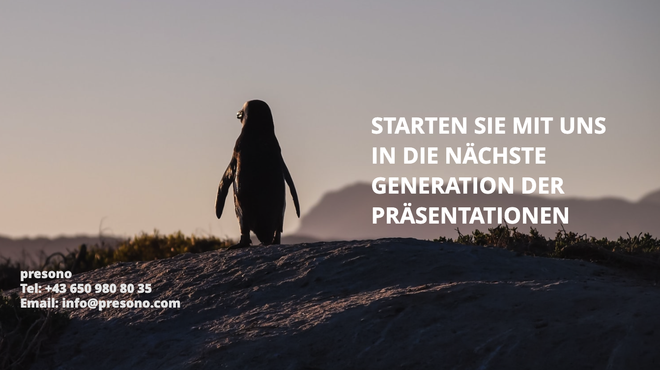 Call to action: Starten Sie mir uns in die nächste Generation der Präsentation